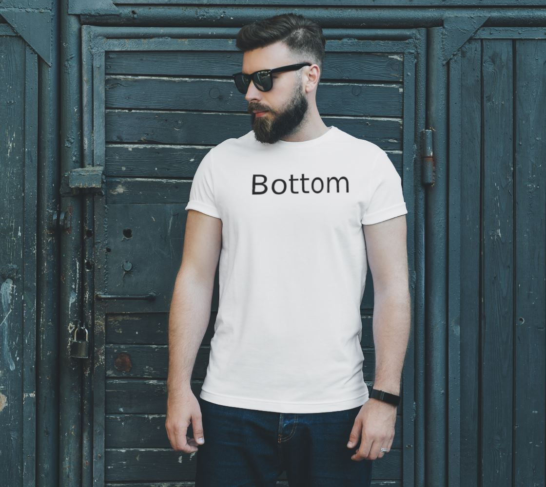 Men's Bottom T-Shirt Tops and Shirts TasteeTreasures 